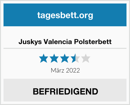  Juskys Valencia Polsterbett Test