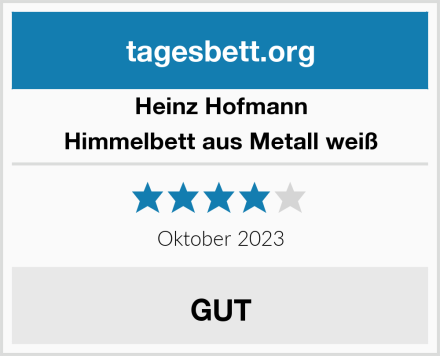 Heinz Hofmann Himmelbett aus Metall weiß Test