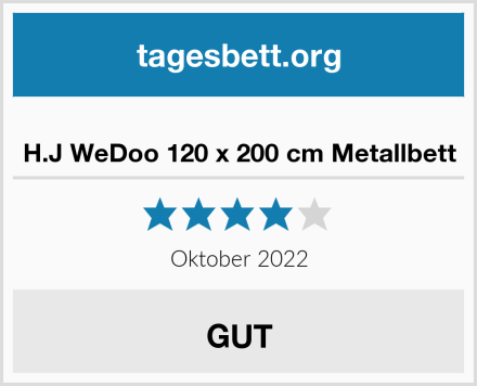  H.J WeDoo 120 x 200 cm Metallbett Test